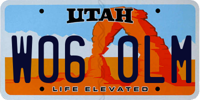 UT license plate W060LM