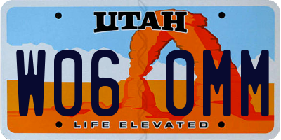 UT license plate W060MM