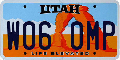 UT license plate W060MP