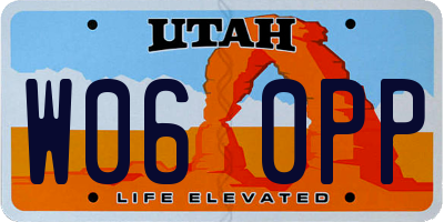 UT license plate W060PP