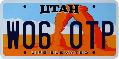 UT license plate W060TP
