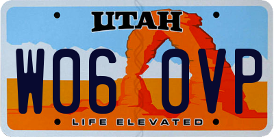 UT license plate W060VP