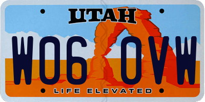 UT license plate W060VW