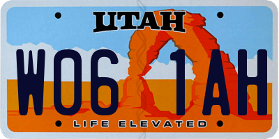 UT license plate W061AH