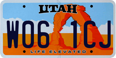 UT license plate W061CJ