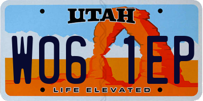 UT license plate W061EP
