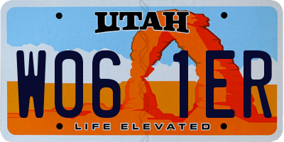 UT license plate W061ER