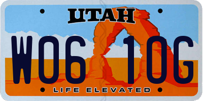 UT license plate W061OG