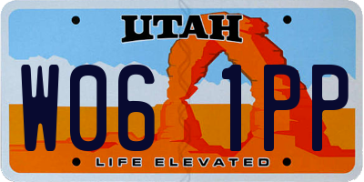 UT license plate W061PP