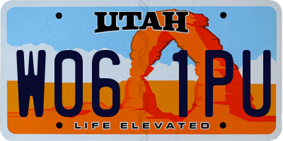 UT license plate W061PU
