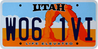 UT license plate W061VI
