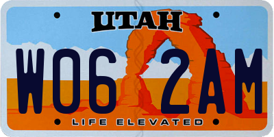 UT license plate W062AM