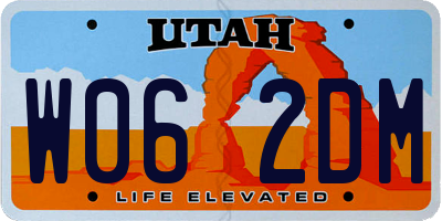 UT license plate W062DM
