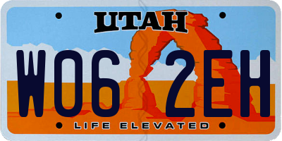 UT license plate W062EH