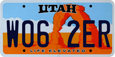 UT license plate W062ER