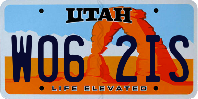 UT license plate W062IS