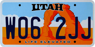 UT license plate W062JJ