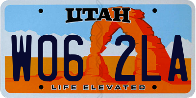 UT license plate W062LA