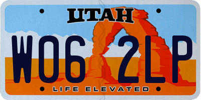 UT license plate W062LP