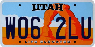 UT license plate W062LU
