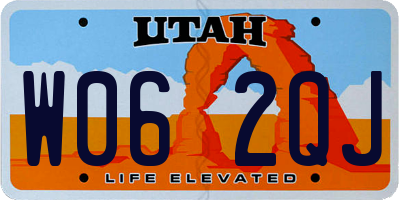 UT license plate W062QJ