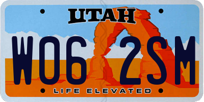 UT license plate W062SM