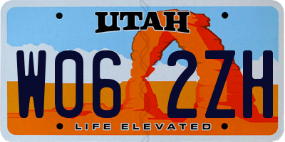 UT license plate W062ZH