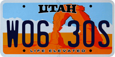 UT license plate W063OS