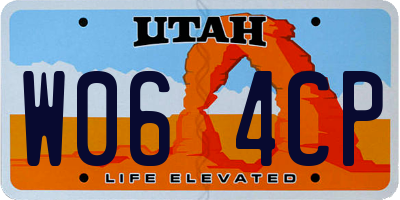 UT license plate W064CP