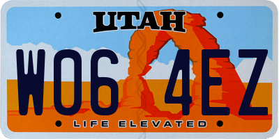 UT license plate W064EZ