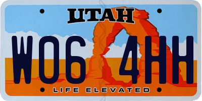 UT license plate W064HH