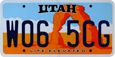 UT license plate W065CG