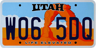 UT license plate W065DQ