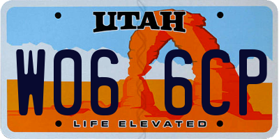 UT license plate W066CP