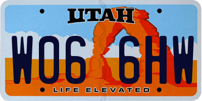 UT license plate W066HW
