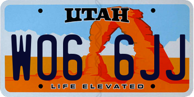 UT license plate W066JJ