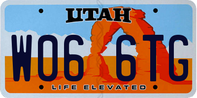 UT license plate W066TG