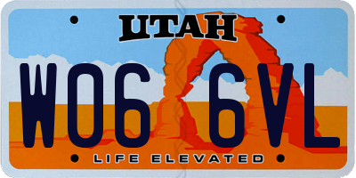 UT license plate W066VL