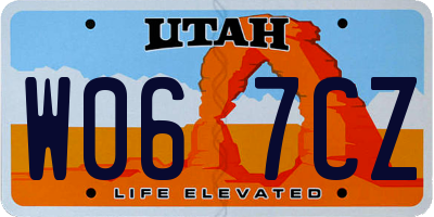 UT license plate W067CZ