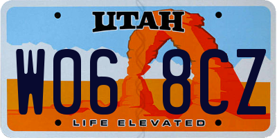 UT license plate W068CZ