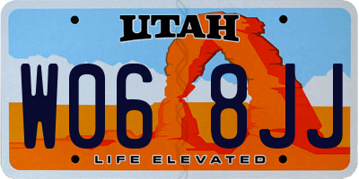 UT license plate W068JJ