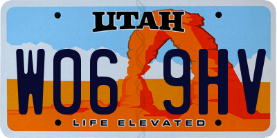 UT license plate W069HV
