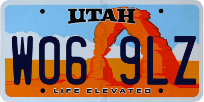 UT license plate W069LZ