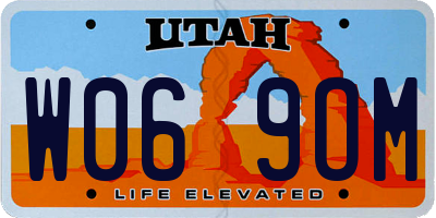 UT license plate W069OM