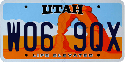 UT license plate W069QX