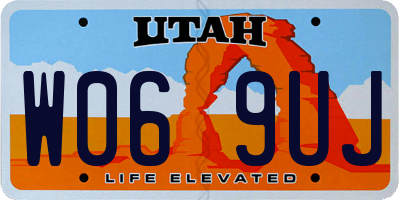 UT license plate W069UJ