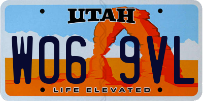 UT license plate W069VL