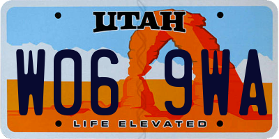 UT license plate W069WA
