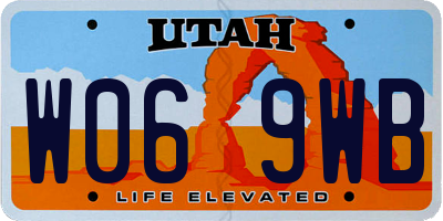 UT license plate W069WB