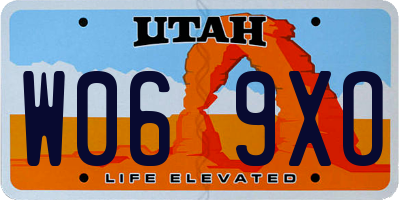 UT license plate W069XO